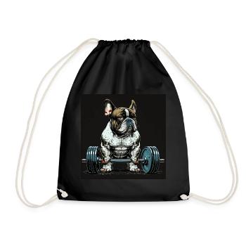 Français Bulldog Frenchie Bodybuilding Dog - Sac de sport léger - noir - Devant