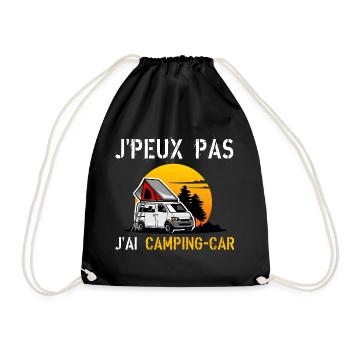 J'peux pas j'ai camping car - Sac de sport léger - noir - Devant