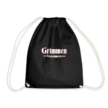 grimmen altdeutsche Schrift - Turnbeutel - Schwarz - Vorne
