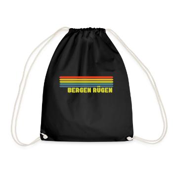 Bergen Rügen - Turnbeutel - Schwarz - Vorne
