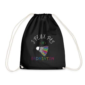 J'Peux Pas J'Ai badminton - Sac de sport léger - noir - Devant