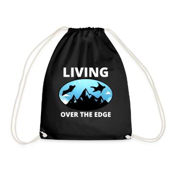 Wingsuit flying Base Jumping Skydiving Wingsuiting - Drawstring Bag - black - Front