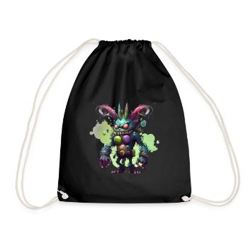 Monster Osterhase - Turnbeutel - Schwarz - Vorne