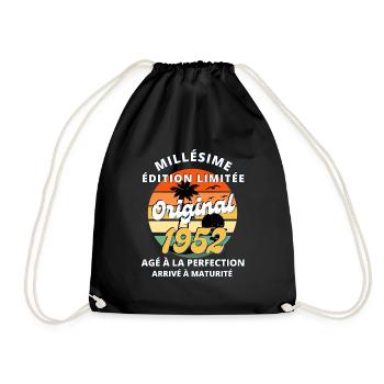 Millésime 1952 Original cadeau - Sac de sport léger - noir - Devant