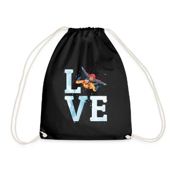 Skydiving Parachute Skydive Skydiver Parachuting - Drawstring Bag - black - Front