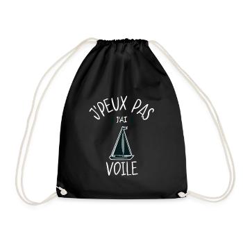 Cadeau J'peux Pas J'Ai Voile - Sac de sport léger - noir - Devant