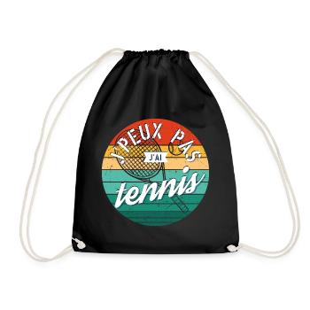 J'Peux Pas J'Ai Tennis - Sac de sport léger - noir - Devant