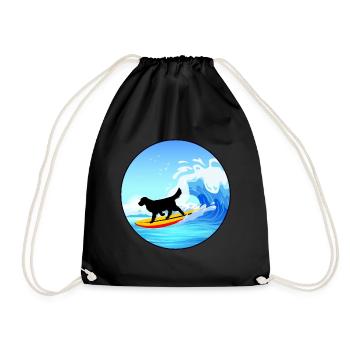 Golden retriever Maman Chien Surf Planche de Surf Surfer - Sac de sport léger - noir - Devant