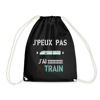 J Peux Pas J Ai Train - Sac de sport léger - noir - Devant