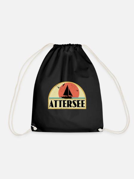 Attersee - Turnbeutel - Schwarz