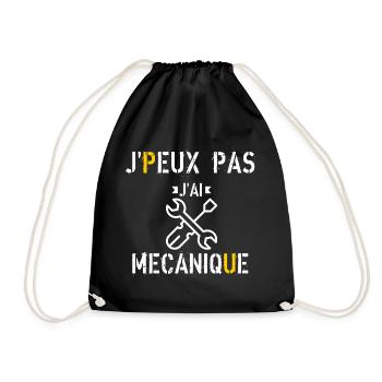 J Peux Pas J ai Mécanique - Sac de sport léger - noir - Devant