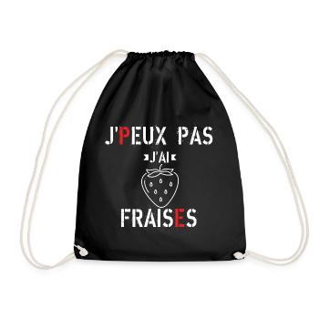 J Peux Pas J ai Fraises - Sac de sport léger - noir - Devant