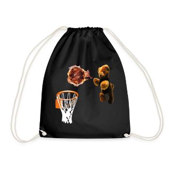 Bastket player bear - Sac de sport léger - noir - Devant