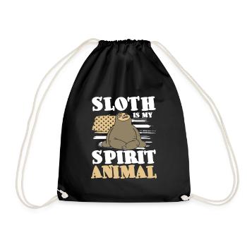 Paresseux traînant des paresseux mignons - Sac de sport léger - noir - Devant