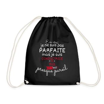 Pas parfaite mais Conductrice de bus - Sac de sport léger - noir - Devant