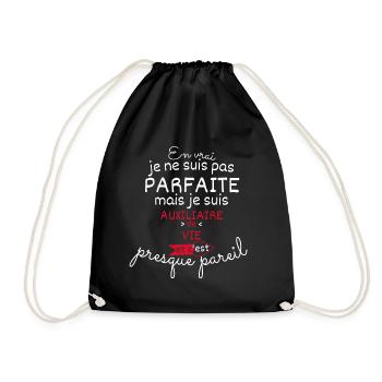 Pas parfaite mais Auxiliaire de vie - Sac de sport léger - noir - Devant