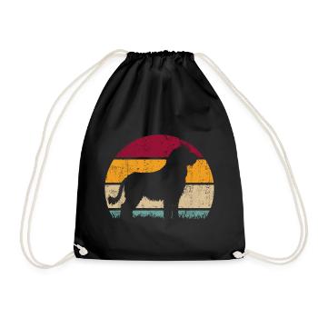 Komondor Hongrois Vintage Rétro - Sac de sport léger - noir - Devant