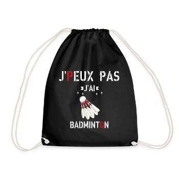 J Peux Pas J Ai Badminton - Sac de sport léger - noir - Devant