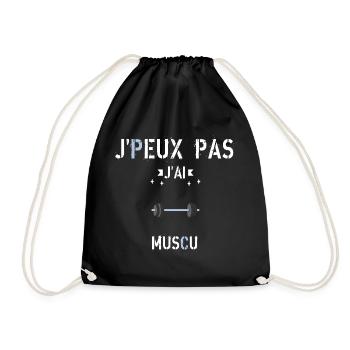J Peux Pas J Ai Muscu - Sac de sport léger - noir - Devant