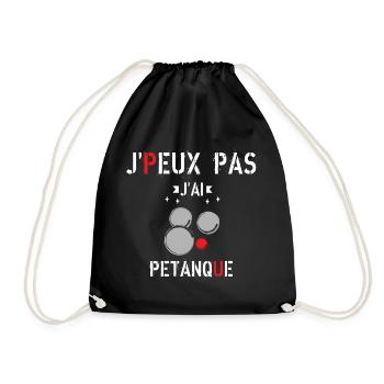 J Peux Pas J ai Pétanque - Sac de sport léger - noir - Devant