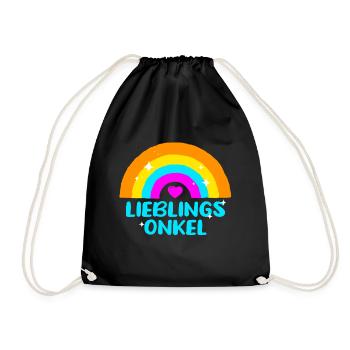 Lieblingsonkel - Turnbeutel - Schwarz - Vorne