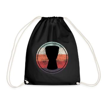 Djembé Player Drummer Music Drum Vintage Retro - Sac de sport léger - noir - Devant