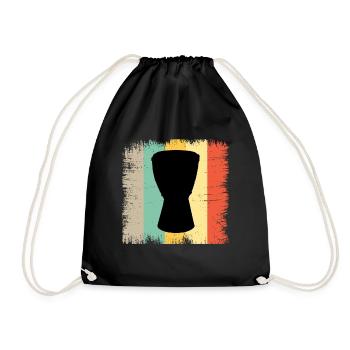 Djembé Player Drummer Music Drum Vintage Retro - Sac de sport léger - noir - Devant