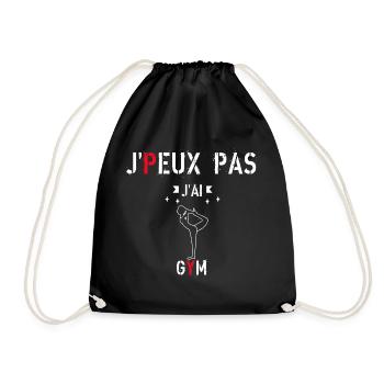 J Peux Peux Pas J Ai Gym - Sac de sport léger - noir - Devant