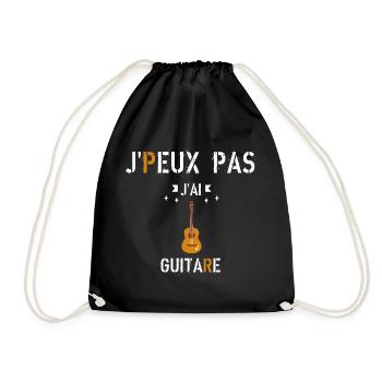 J Peux Pas J Ai Guitare - Sac de sport léger - noir - Devant