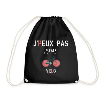 J Peux Pas J Ai Vélo - Sac de sport léger - noir - Devant