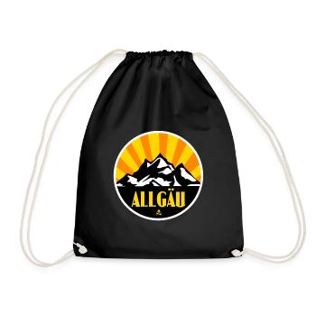 Allgäu - Turnbeutel - Schwarz - Vorne