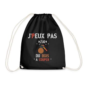 J Peux Pas J Ai du bois à couper - Sac de sport léger - noir - Devant