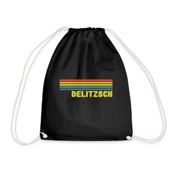 Delitzsch - Turnbeutel - Schwarz - Vorne