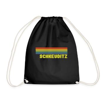 Schkeuditz - Turnbeutel - Schwarz - Vorne