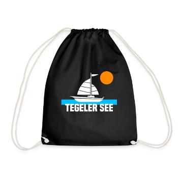 Tegeler See - Turnbeutel - Schwarz - Vorne
