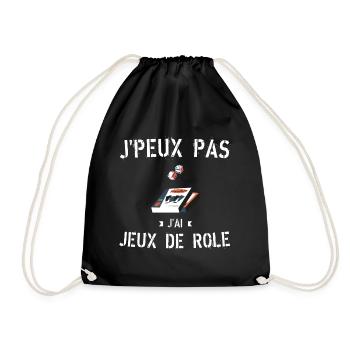 J Peux Pas J ai Jeux de Rôle - Sac de sport léger - noir - Devant