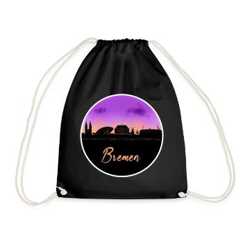 Bremen Fine Skyline - Drawstring Bag - black - Front