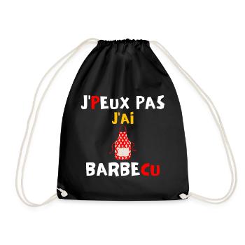 J peux pas j ai barbecue - Sac de sport léger - noir - Devant