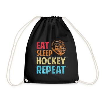 Sports Ice Hockey Stick Ice Goalkeeper - Drawstring Bag - black - Front