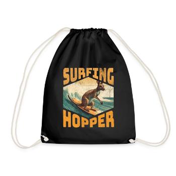 Surfing Hopper - Drawstring Bag - black - Front