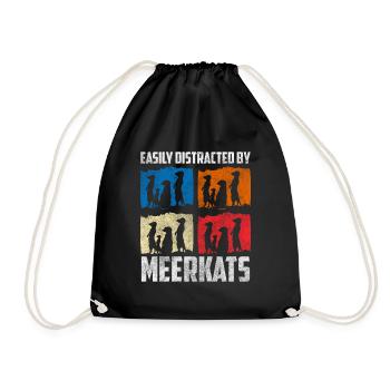 Wildlife Zoo Horizontal Strip - Drawstring Bag - black - Front