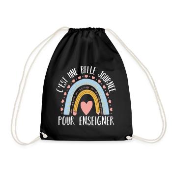 Une belle journée pour enseigner cadeau maîtresse - Sac de sport léger - noir - Devant