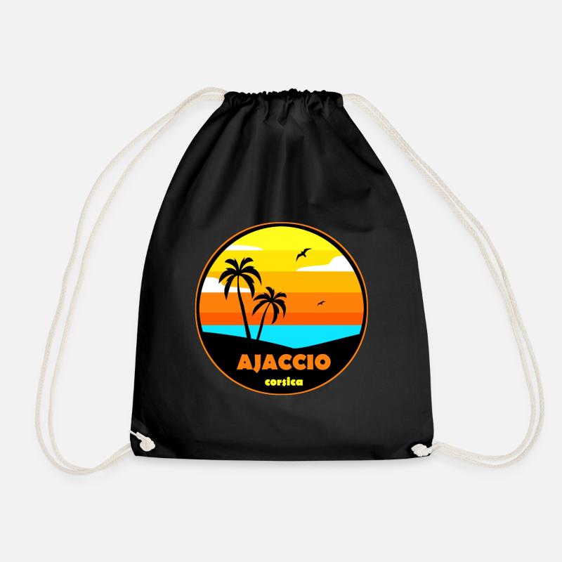 Ajaccio - Drawstring Bag - black