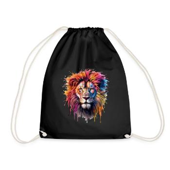 Leo Power Animal - Drawstring Bag - black - Front