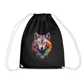 Wolf Power Animal - Sac de sport léger - noir - Devant