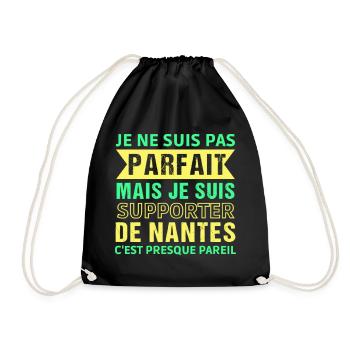 Supporter de Nantes cadeau pour supporter nantais. - Sac de sport léger - noir - Devant