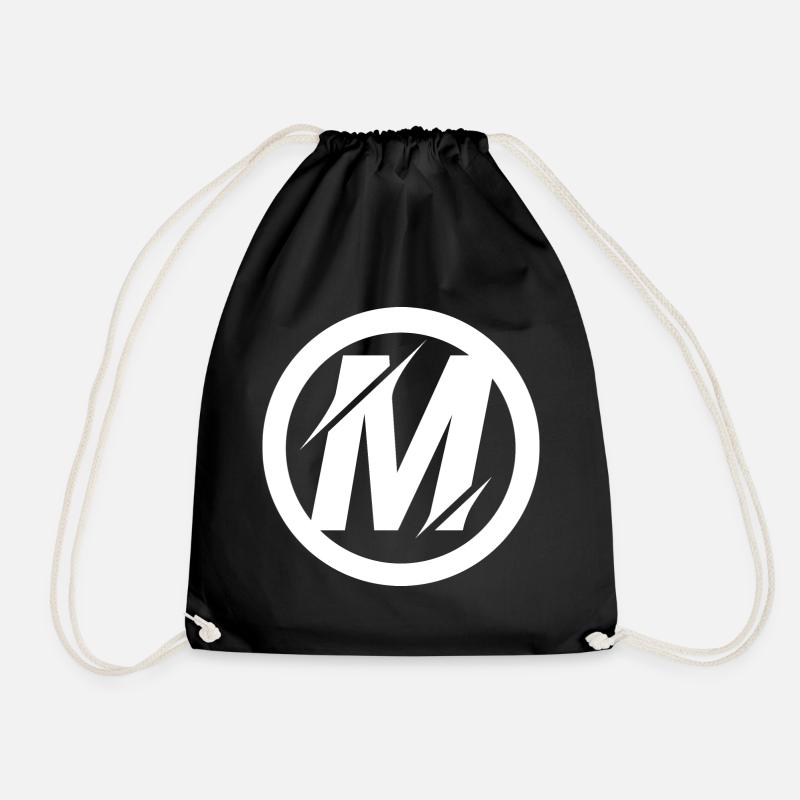 M Logo Artwork - Drawstring Bag - black
