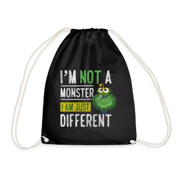 Costume d’horreur terrible - Sac de sport léger - noir - Devant