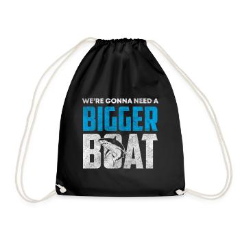 Dents de pêcheur de l’océan Grand Requin blanc - Sac de sport léger - noir - Devant