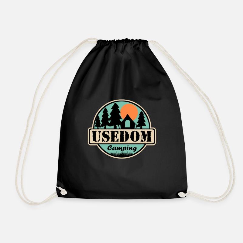 Usedom Camping - Turnbeutel - Schwarz